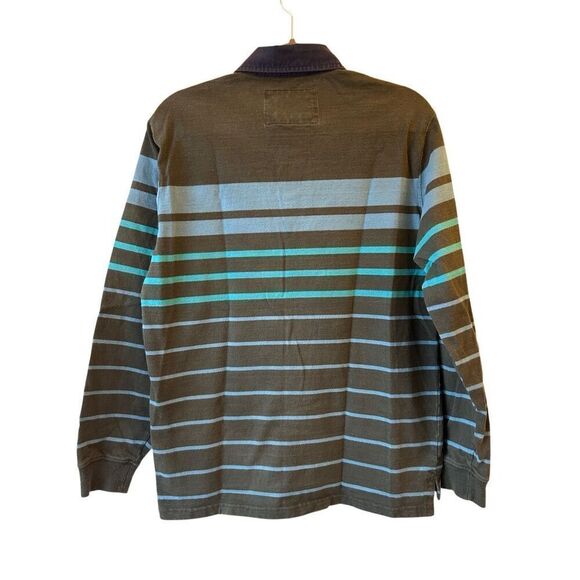 L.L. Bean Vintage Striped Rugby Shirt 90's size S Preppy - Picture 2 of 9